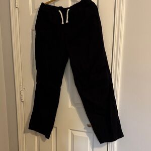 H&M Black Men's Drawstring Chinos with White Cord